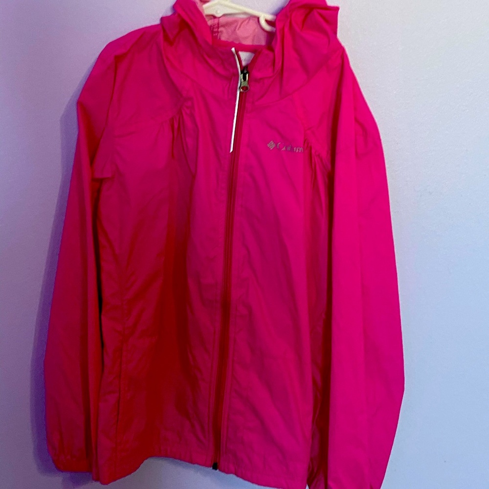 Pink Columbia rain jacket